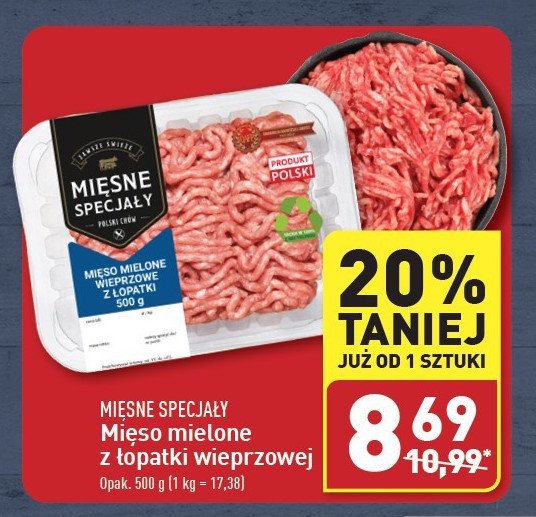 Mięso mielone z łopatki Mięsne specjały zawsze świeże (aldi) promocja