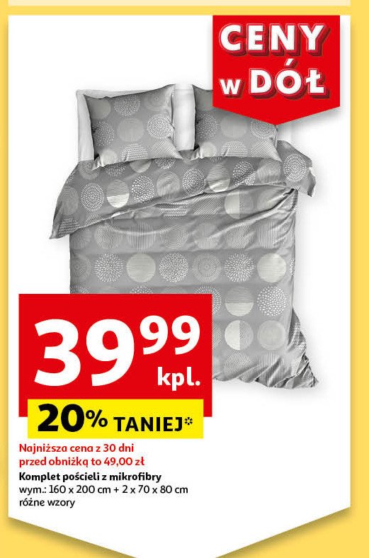 Komplet pościeli mikrofibra 160 x 200 + 2 x 70 x 80 cm promocja