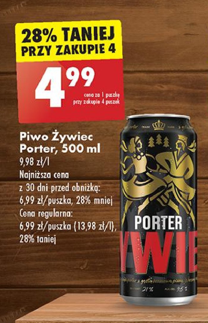 Piwo Żywiec porter promocja w Biedronka