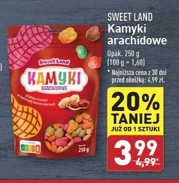 Kamyki arachidowe Sweetland promocja w Aldi