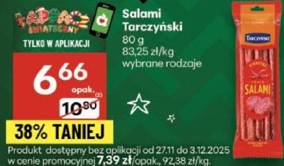Salami Tarczyński promocja w Delikatesy Centrum