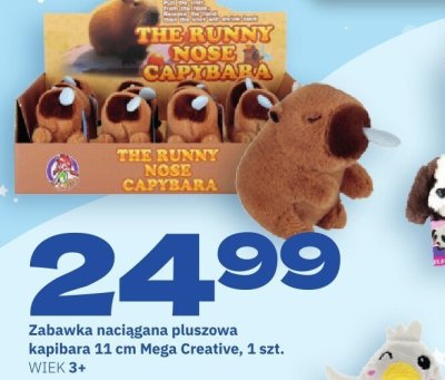 Zabawka naciągana pluszowa kapibara 11 cm Mega Creative promocja w Twój Market