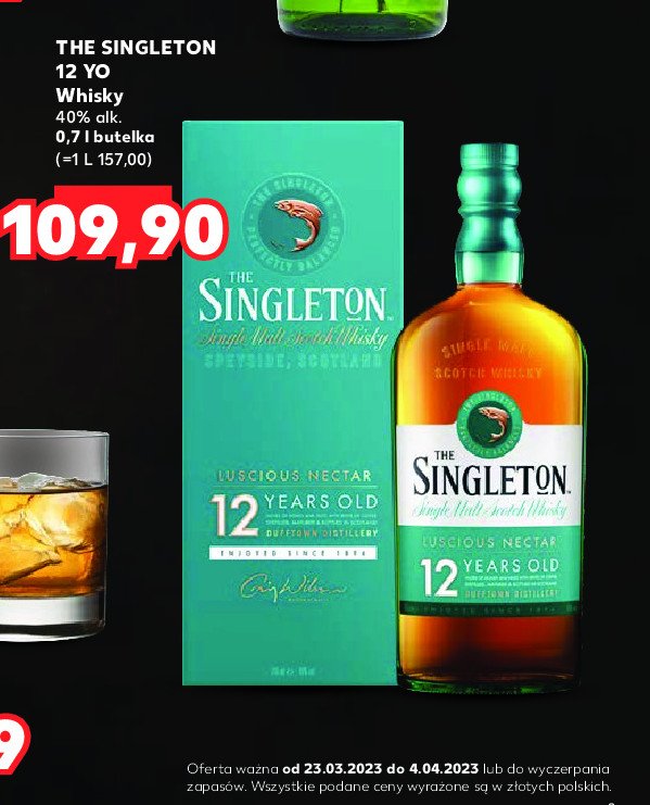 Whisky karton Singleton of dufftown 12 yo promocja