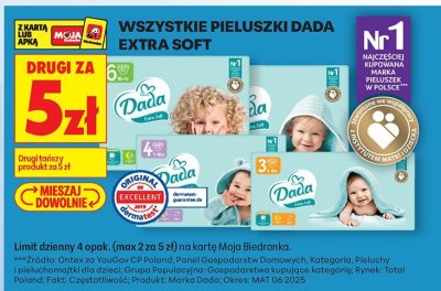 Pieluszki Dada Extra Soft promocja w Biedronka