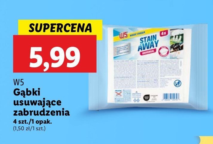 Gąbki do czyszczenia W5 promocja