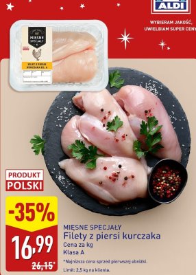 Filety z piersi kurczaka promocja w Aldi