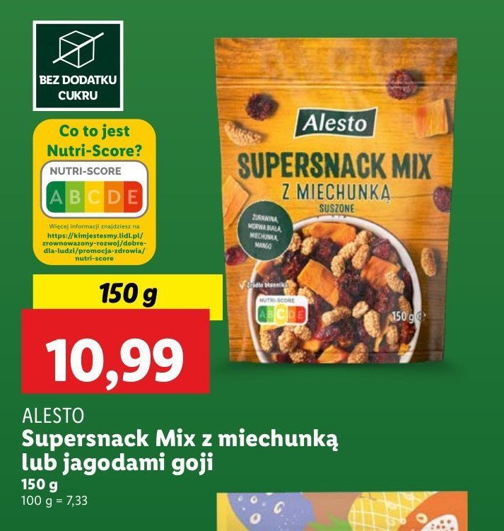 Supersnack mix z jagodami goji Alesto promocja