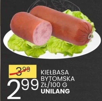 Kiełbasa bytomska zł/100g Unilang promocja w Wafelek