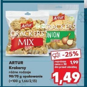 Krakersy cebulka Artur promocja