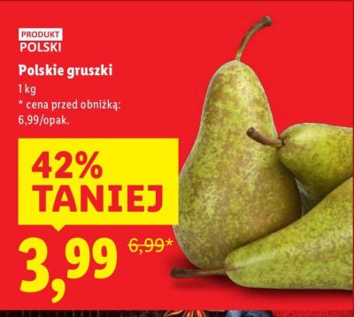 Gruszki Polskie luzem promocja w Lidl