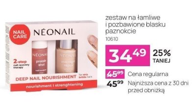 Zestaw na łamliwe i pozbawione blasku paznokcie NEONAIL DEEP NAIL NOURISHMENT 10610 promocja w NEONAIL & NEO MAKE UP