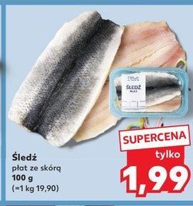 Śledź płat ze skórą promocja w Kaufland