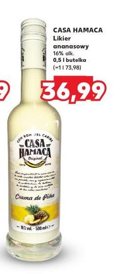 Likier Casa hamaca pina colada promocja w Kaufland