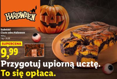 Ciasto zebra Halloween promocja w Lidl