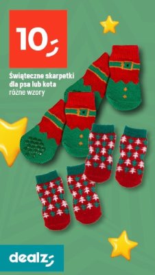 Świąteczne skarpetki dla psa lub kota różne wzory promocja w Dealz