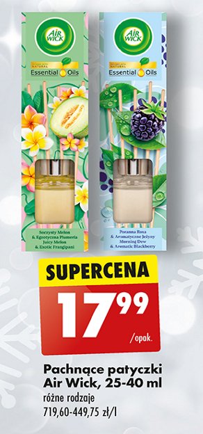 Patyczki zapachowe soczysty melon Air wick essential oils promocja