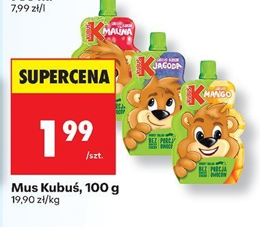 Mus Kubuś 100 g promocja w Biedronka
