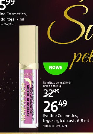 Błyszczyk do ust 01 candy EVELINE WONDERSHOW promocja w Rossmann