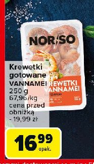 Krewetki gotowane Norso promocja w Carrefour