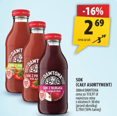 Sok (cały asortyment) Dawtona promocja w Arhelan