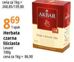 Herbata czarna pure cejlon Akbar promocja