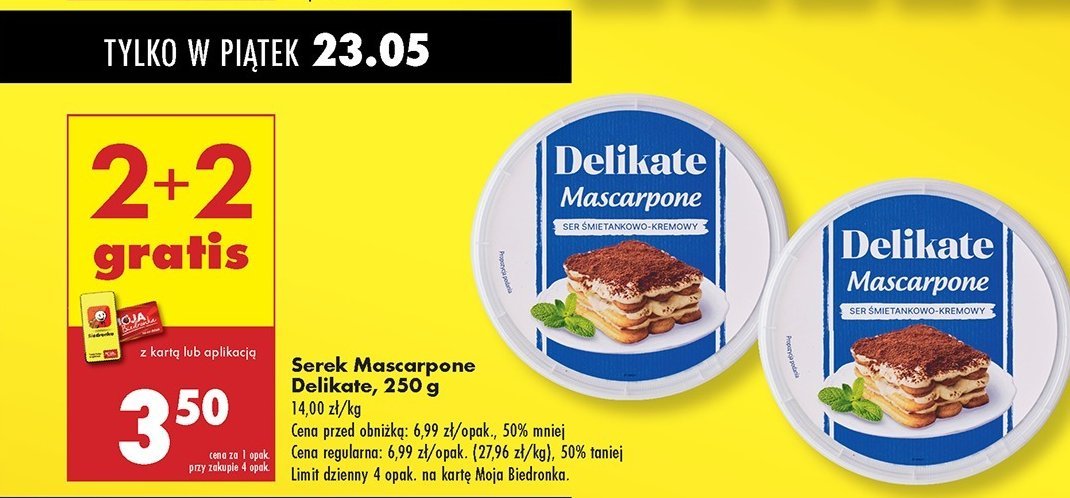 Serek mascarpone Delikate promocja