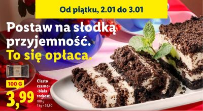 Ciasto czarno-biała rozkosz promocja w Lidl