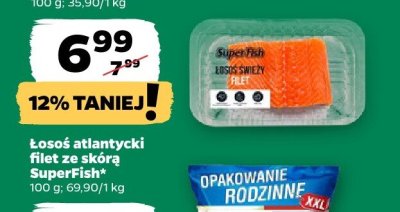 Łosoś atlantycki filet ze skórą promocja w Netto