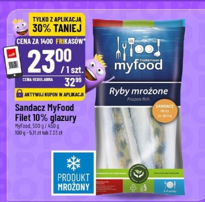 Sandacz MyFood Filet 10% glazury promocja w POLOmarket