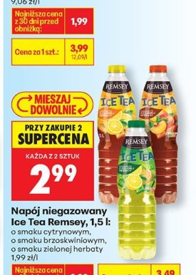 Napój niegazowany Ice Tea zielona herbata cytrynowy, brzoskwiniowy 1,5 l promocja w Biedronka