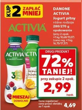 Jogurt owoce leśne Danone activia promocja