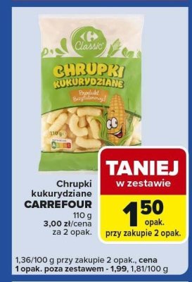 Chrupki kukurydziane CARREFOUR 110g promocja w Carrefour Express