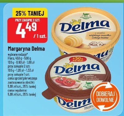 Margaryna Delma wybrane rodzaje promocja w POLOmarket