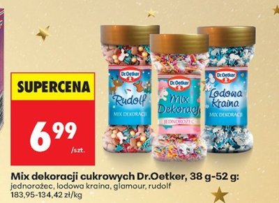 Mix dekoracji cukrowych Dr.Oetker, 38 g-52 g promocja w Biedronka