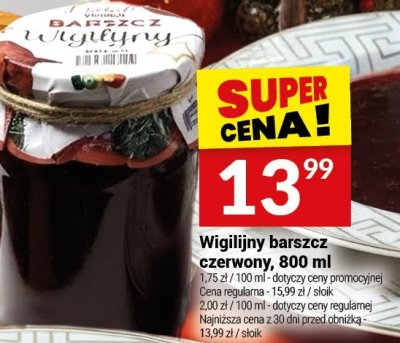 Wigilijny barszcz czerwony, 800 ml promocja w Twój Market