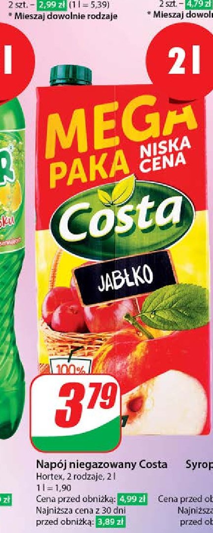 Nap贸j jab艂ko Costa promocja