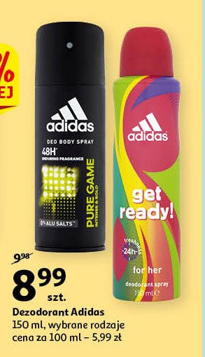 Dezodorant Adidas get ready! for her Adidas cosmetics promocje