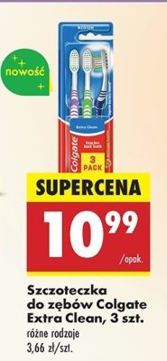 Szczoteczka do zębów średnia Colgate extra clean promocja