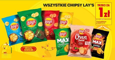 Chipsy Lay's Oven Baked, 180g, różne smaki promocja w Biedronka