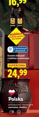 Grzaniec Galicyjski z kubkiem ceramicznym promocja w Lidl