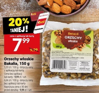 Orzechy włoskie Bakalia, 150 g promocja w Twój Market