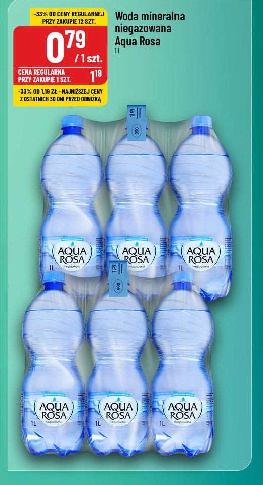 Woda niegazowana Aqua rosa promocja