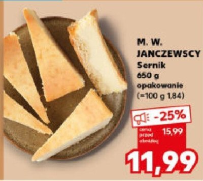 Sernik z polew膮 czekoladow膮 Auchan promocja w Kaufland