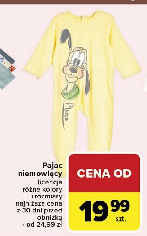 Pajac niemowlęcy pluto promocja w Carrefour