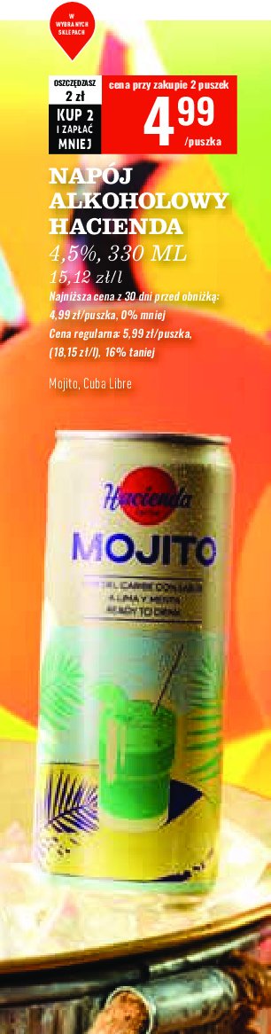 Drink mojito Hacienda caribe promocja
