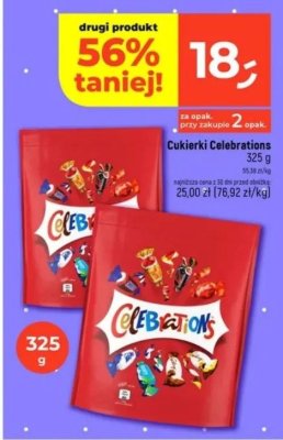 Cukierki Celebrations promocja w Dealz