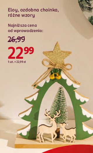 Ozdobna choinka Eloy promocja w Rossmann