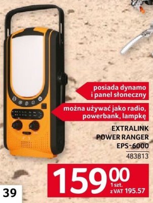 Power bank solarny Extralink EPS-6000 promocja w Selgros
