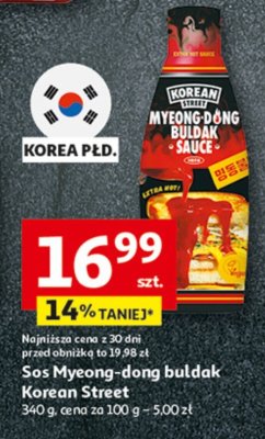 Sos Myeong-dong buldak Korean Street promocja w Auchan