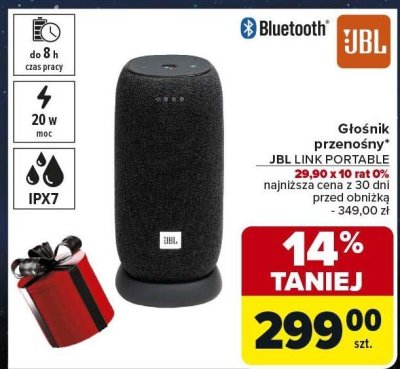 Głośnik przenośny JBL LINK PORTABLE promocja w Carrefour